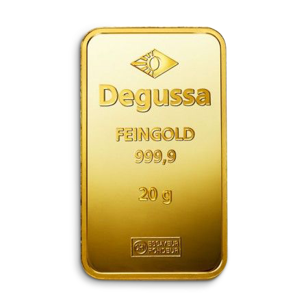 20 g Degussa Goldbarren