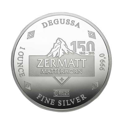 Degussa Matterhorn Münze Silber
