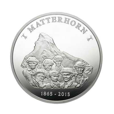 Degussa Matterhorn Münze Silber Rücken