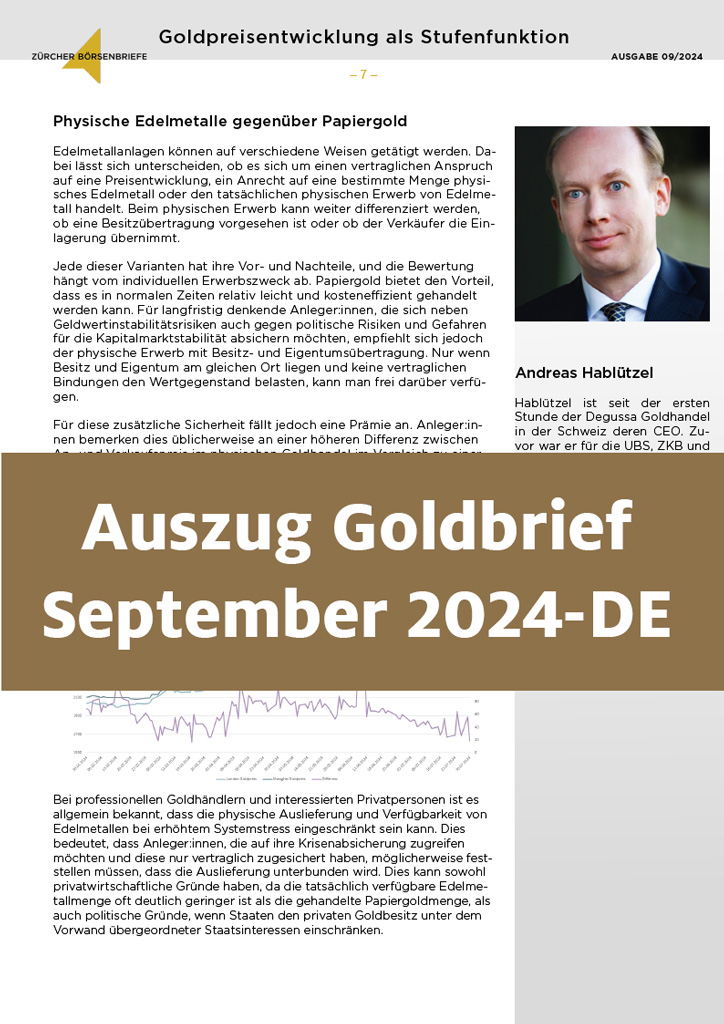Auszug Goldbrief September 2024